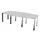 vergadertafel,HxBxD 740x2400x1200mm,vatvormig,MP-lichtgrijs