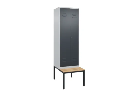 locker voor scheiding van kleding,HxBxD 2120x600x815mm,2vak