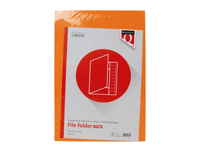 Dossiermap Quantore Folio 300 Gram Oranje