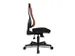Siège Bureau Pivotant Assise Noir Dossier Maille Rouge Corail