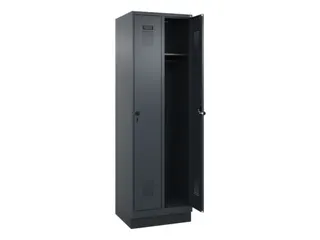 locker,HxBxD 1950x600x500mm,2vak,vak B 300mm,draaigrendel,sokkel - 2
