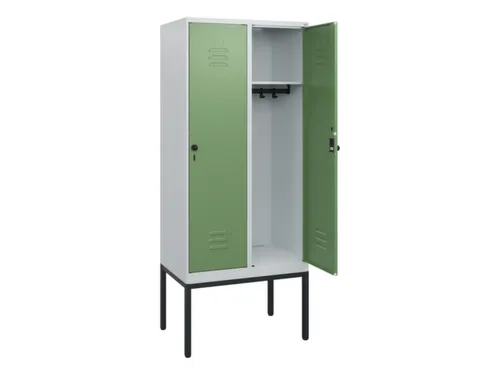 locker,HxBxD 1950x800x500mm,2vak,vak B 400mm,draaigrendel