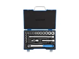 19 JMU-3 Dopsleutelset 1/2 inch,19-delig,zeskant,8-24mm