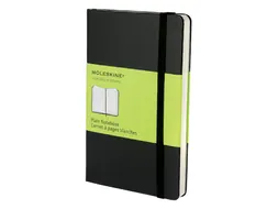 Notitieboek Moleskine pocket 90x140mm blanco hard cover zwart