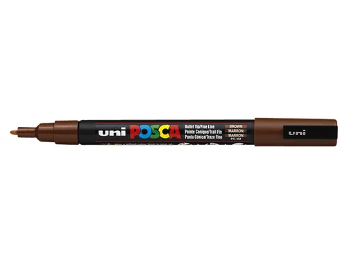 Verfstift Posca PC3M Fijne punt 0,9-1,3mm Bruin