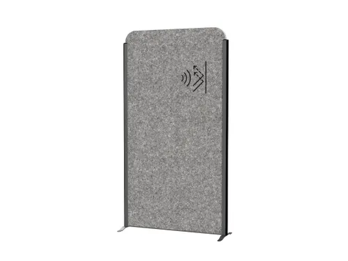 MAULcocoon Scheidingswand Akoestisch 100x180cm Grijs voet Antraciet
