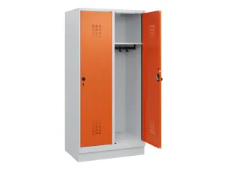schoollocker,HxBxD 1630x800x500mm,2vak,vak B 400mm,draaigrendel,sokkel - 1