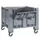 Stapelcontainer Pp 850x1200x800mm 550 liter 4 Zwenkwielen klep Grijs