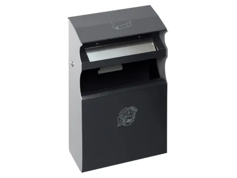 Combi-asbak Antraciet 2/5 liter 540x300x140mm Overkapping Cilinderslot