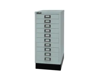 kantoor-ladekast HxBxD 670x279x380mm 10 laden romp zilverkleurig staal - 4