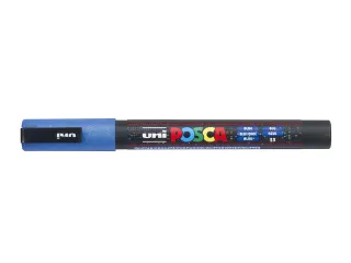 Verfstift Posca PC3M Fijne punt 0,9-1,3mm glitter donkerblauw - 1