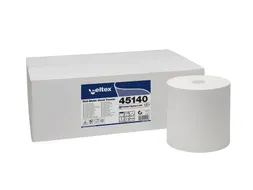Handdoekrol Celtex Megamini E-Control 2-laags wit 140 meter doos a 6 r