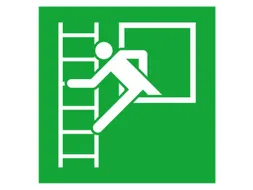 Bord Voor Vluchtroutesignalering,Nooduitgang Links,Wandbord,Aluminium