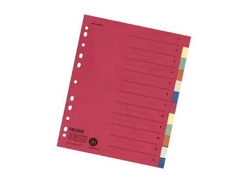 Tabblad recycled karton A4+ 12tabs