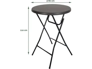 Statafel Inklapbaar BT100 Zwart 80cm - 2