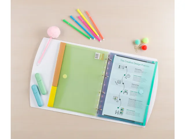 Enveloptas Djois Color Collection A4 horizontaal geperforeerd assorti