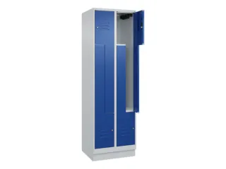 Z-garderobekast,HxBxD 1950x600x500mm,vak B 150/300mm,cil.-slot,sokkel - 2