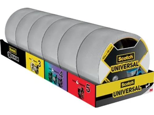 ducttape Universal, ft 48 mm x 10 m, zilver