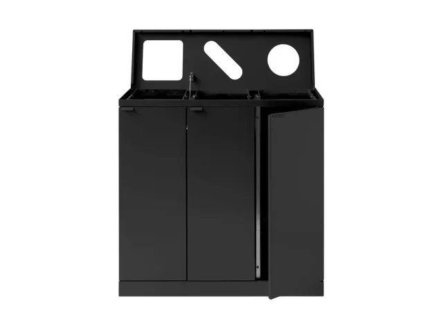 Bica Advanced 869 Afvalscheidingsunit 3x65 liter Zwart