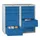 ladekast HxBxD 900x1000x500mm 10laden RAL7035 front RAL5012