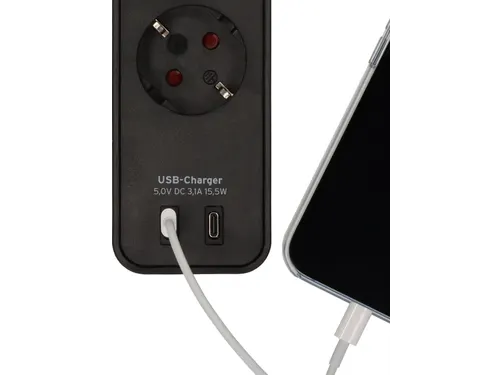 Stekkerdoos Brennenstuhl Ecolor 4 voudig inclusief 2 USB C 1.5 meter z