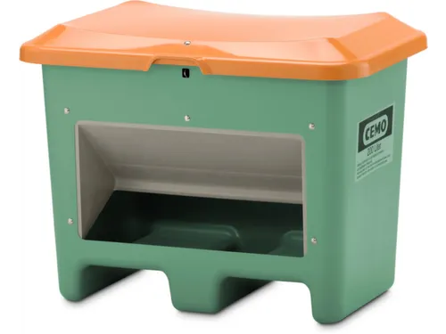 strooigoedbak,200l,HxBxD 690x890x600mm,GVK,groen,deksel oranje