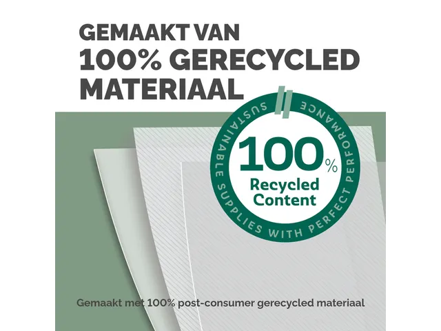 Voorblad Fellowes A4 PET 180 micron recycled transparant