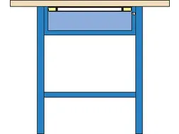 werkbank,HxBxD 845x1000x700mm,multiplexblad,RAL7035,front RAL7035