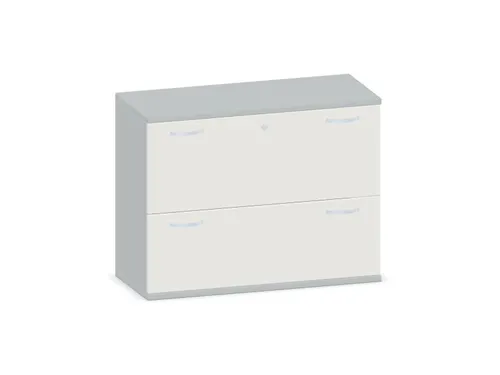 hangmappenkast 770x1000x430mm 2hangmappenframes Onyx+ wit