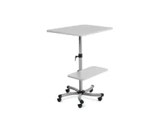 Mobiele werktafel Rocada 2 verstelbare bladen, melamine grijs