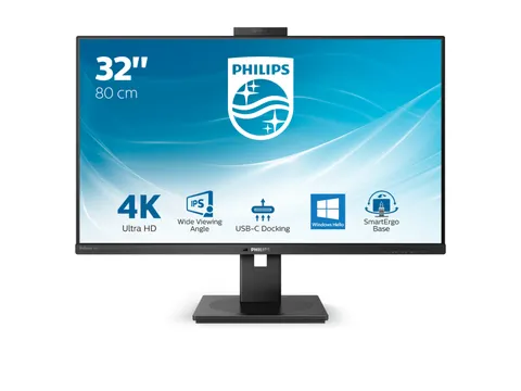 Philips P-Line 31.5 Inch 4K UHD met USB-C-dock Monitor - Zwart