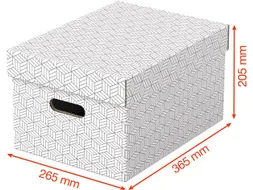 Home opbergdoos 26,5 x 36,5 x 20,5 cm wit pak van 3