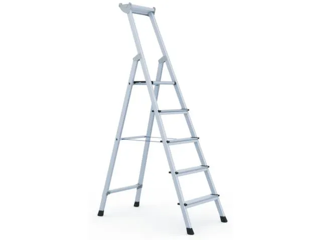 escabeau industriel,à un côté,6marche(s),Hauteur 1,49m,lisse L 2,37