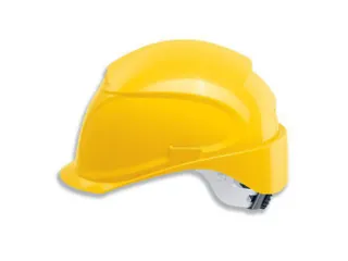 Uvex Airwing BSWR veiligheidshelm, HDPE, draaiknop, geel, per stuk gev - 1