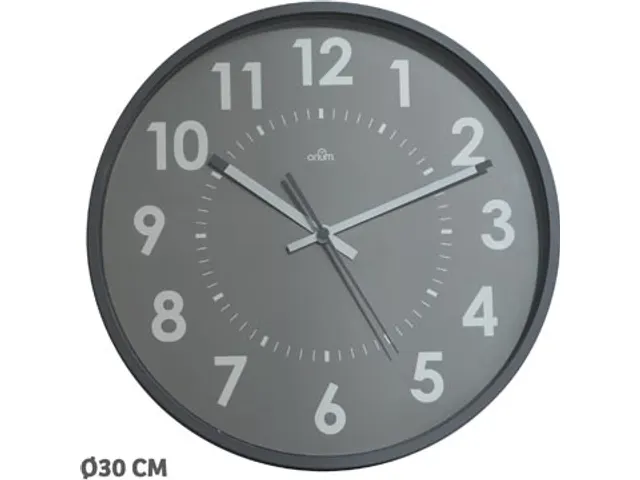 Wandklok Quartz 30 Cm Grijs