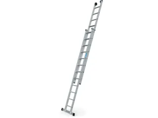 schuifladder,2x12,trede(n),balk L 6,42m,2-dlg.,aluminium - 3