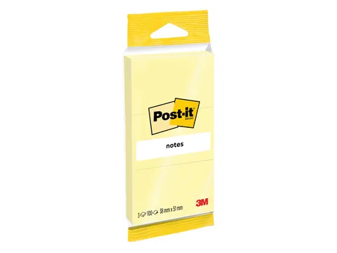 Memoblok Post-it Notes 6810 38x51mm canary yellow 3 stuks