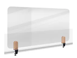 Bureauscherm Elements doorzichtig 60x120cm klemmen