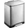 Afvalbak pedaalemmer RVS mat rechthoekig 9 Liter + 10 Liter