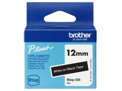 Brother BTAG-335 labelprinter-tape Wit op zwart