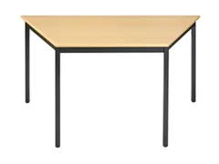 Tafel Trapeziumvormig 140x70 Cm Frame Zwart Blad Beuken