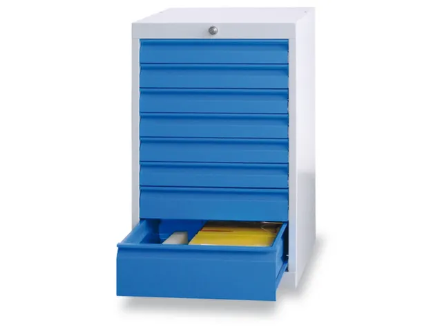 ladekast HxBxD 800x500x600mm 8laden slot RAL7035 front RAL7016