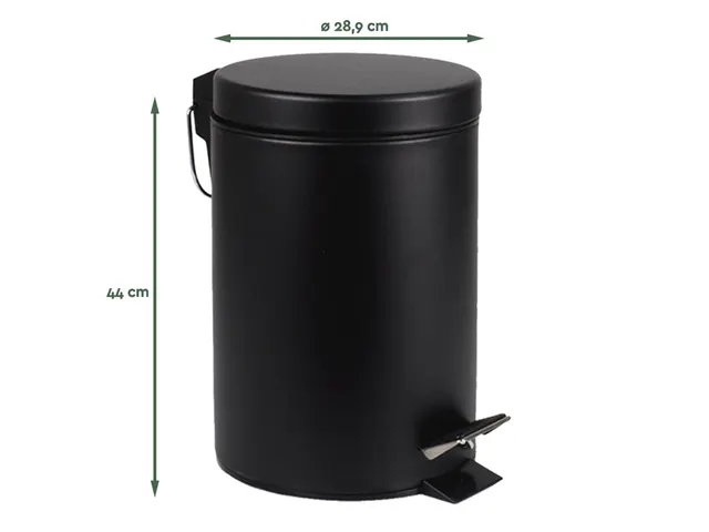 Poubelle à pédale BRASQ 20L noir