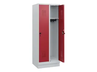 schoollocker,HxBxD 1630x600x500mm,2vak,vak B 300mm,draaigrendel,sokkel - 1