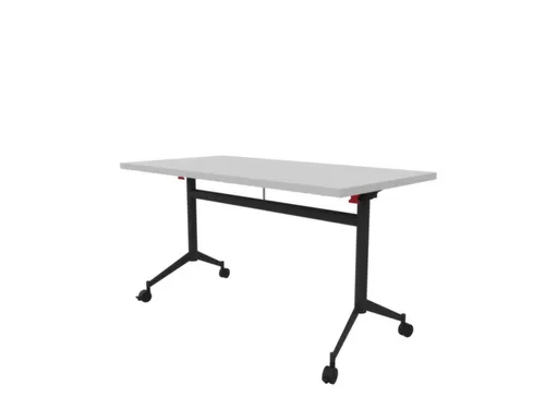 klaptafel,HxBxD 750x1400x700mm,hoekig,T-voet donkergrijs,ovale buis