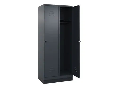 locker,HxBxD 1950x800x500mm,2vak,vak B 400mm,draaigrendel,sokkel
