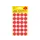 Etiket Zweckform 18mm rond blister 4 vel a 24 et. rood Non-permanent