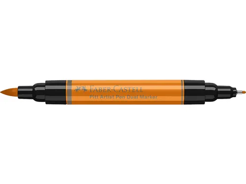 Tekenstift Faber-Castell Pitt Artist Pen duo marker 113 oranje glazuur