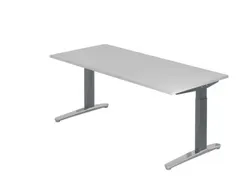 In hoogte verstelbaar bureau,HxBxD 680-850x1800x800mm,blad grijs