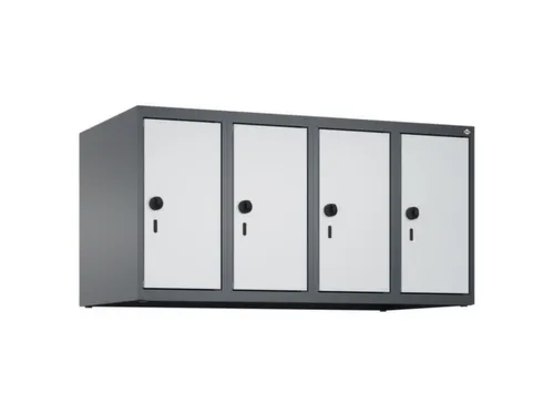opzetkast,v. locker,4vak.,vak B 250mm,HxBxD 500x1000x500mm,vleugeldeur